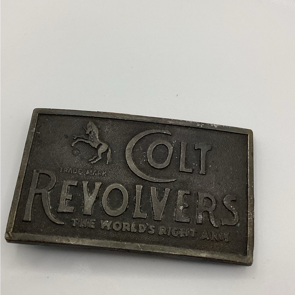 Colt Revolvers Metal Belt Buckle 3 5/8” x 2 1/8”